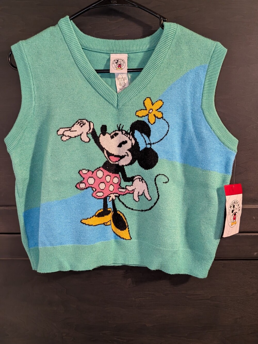 Disney Minnie Mouse Sweater Vest NWT Size L